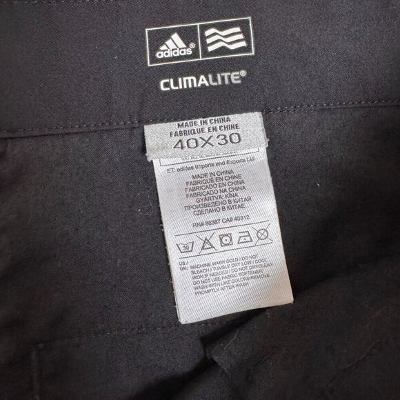 Adidas ClimaLite Men’s Golf Pants Size 40X30 Black Straight Leg AE7005 - Picture 8 of 8